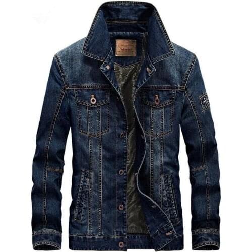 Denim jacket New 2020 Retro Denim jacket men Spring Turn-Down Collar jacket mens classic outwear jean jackets coat plus size
