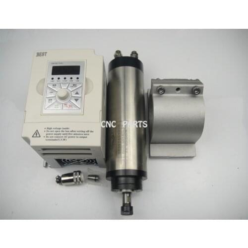 CNC milling spindle ER11 800w water cooling spindle motor + spindle support +1.5KW inverter