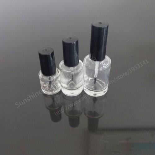 Hot sale 500pcs 15ml round nail polish bottle bottles with white black lid,Small Glass Nail Polish Bottle,Mini Glass Bottle