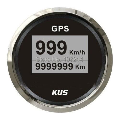 KUS Hot sale 52mm digital GPS speedometer velometer with mating antenna for marine boat with backlight