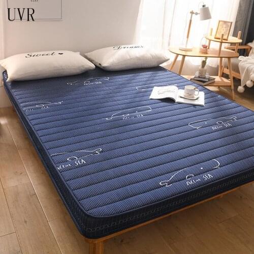 UVR Breathable Latex Mattress High Density Comfortable Cushion Thick Ergonomic Bed Collapsible Tatami Full Size Hotel Pad Bed