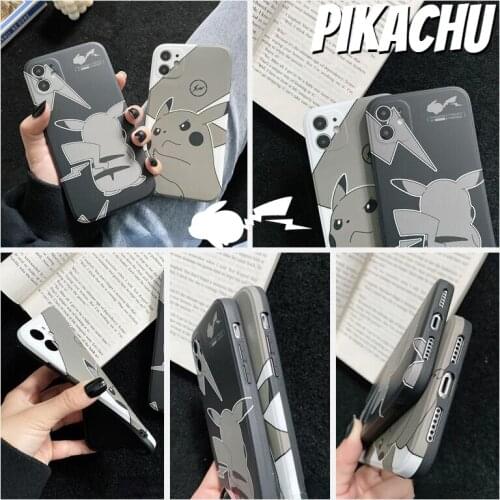 Pokemon Pikachu Fashion Anime Silicone Phone Case for iPhone 11 12 Pro mini Max 7 8 XR X XS MAX plus SE shockproof soft cover