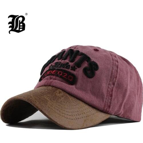 [FLB] Letter Mens Baseball Cap Gorras Hats For Men Women Casual Cotton leather Snapback Hat Dad Cap Adjustable Wholesale F142