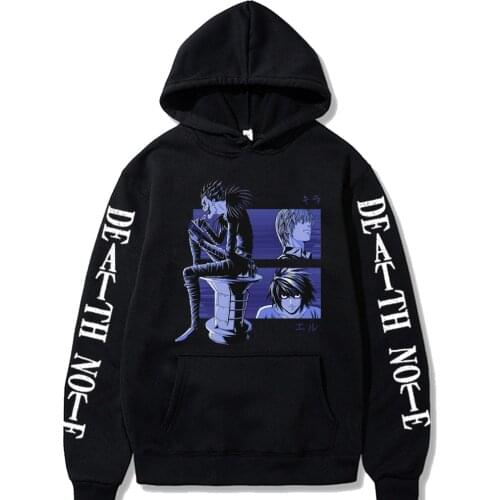 Men Hoodies Death Note Women Kawaii Pullovers Hoodies Sweatshirts Harajuku Unisex Male