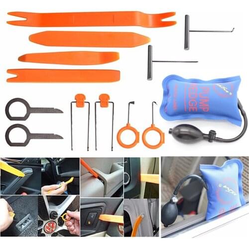 KLOM Pump Wedge Air Wedge with Car Radio Door Clip Panel Trim Dash Audio Removal Open Installer Pry Tool