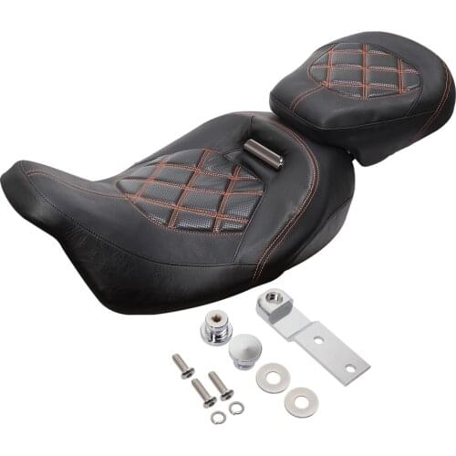 Motorcycle Low-Profile Driver Passenger Seat For Harley Touring Street Glide CVO Road King Special FLTRX FLTRXS 2009-2021