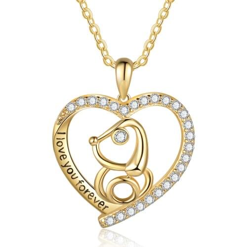 Heart Shaped Necklaces Pendant with Zircon Womens Neck Chain Choker Dog Necklaces Fashion Wedding Jewelry for Women 2021 Trend
