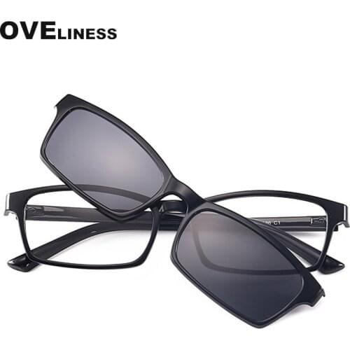 Polarized Sunglasses eye glasses frame Men Women Prescription Myopia Magnetic Clip On Glasses Eyeglasses Optical Eyewear Frames