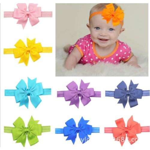 Baby Headbands Headwear Girls Bow Knot Hairband Head Band Infant Newborn Bows Toddlers Drop Shipping