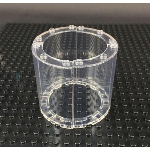 Smartable Transparent Cylinder Display Window 4x4x6 Blocks Parts Toys Compatible All Brands 46361/30562 City Toy 8pcs/lot
