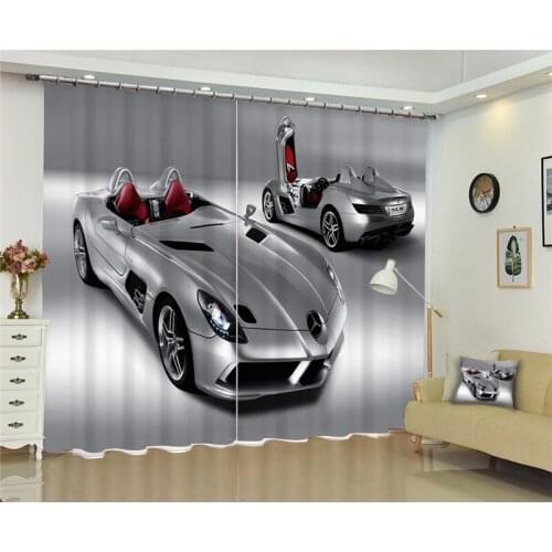 Luxury car 3D Blackout Window Curtains For Living room Bedding room Hotel/Office Curtain Drapes Cortinas para sala