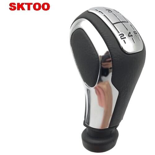 Genuine Leather 5 Speed Gear Shift Knob Lever Stick Head For Citroen C3 C4 C5 XSARA Sega Triumph C2 Elysee Peugeot 207 307 407 1