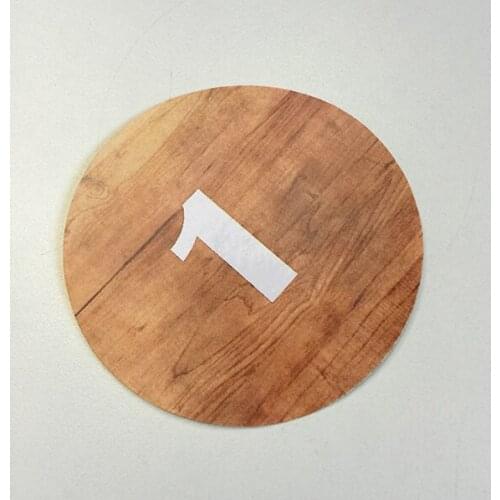 Wood Grain Number Removable Stickers Wallpaper Door Dining Restaurant Hotel Cafe Seat House Label Vinly Wall Stickers PVC Decor
