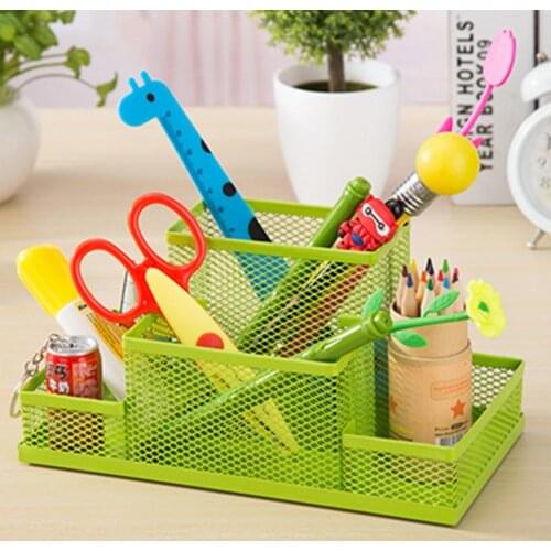 Mesh Cube Metal Stand Combination Holder Desk Desktop Accessories Stationery Organizer Pen Pencil Office Supplies Study Storage