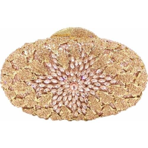 18x12CM Party Evening Bag Diamond Dinner Bag Flower Banquet Bag Rhinestone Clutch Bag a6655