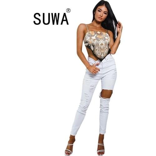 2021 Hot Recommend Korean Style Tie Dye Harajuku Spaghetti Strap Crop Tops Tunic Women Summer Fashion Sexy Club Outfits T-shirt