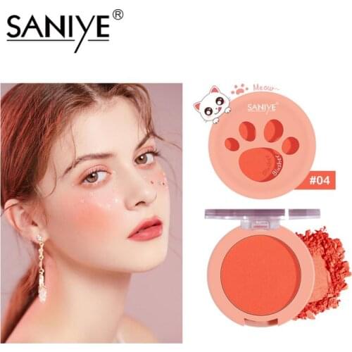 1Pcs Face Blush Velvet Matte Blusher Facial Contouring Pigment Cheek Blush Face Contour Brightens Cosmetics Maquiagem TSLM1