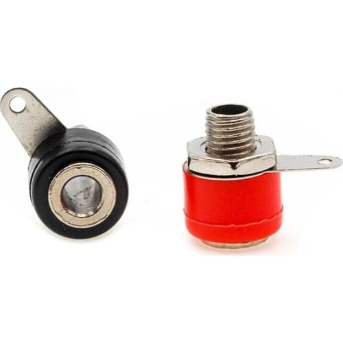 10 pieces/batch red black 4mm banana terminal 4mm banana socket plug inverter connection adapter DIY red black