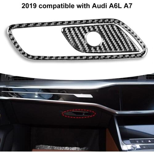 Reliable 2Pcs Practical Carbon Fiber Glove Box Handle Trim Simple Panel Trim Cover Anti-corrosive