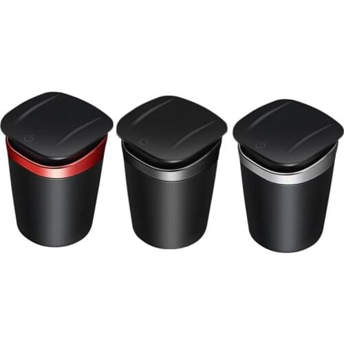 Car Ashtray Portable Blue LED Garbage Mini Storage Cup Container Cigar Ash Cup Holder with Lid