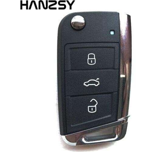 3 Buttons Car Remote Key Shell blank Fob For VW Golf 7 GTI MK7 Skoda Octavia A7 Seat Modified Folding Flip Key Case Cover &blade