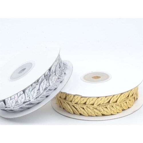 Cheap 20 Yard Silk Gold Artificial Rose Leaf Leaves Vine For Wedding Decoration Foliage Handmade Craft Wreath DIY accessories