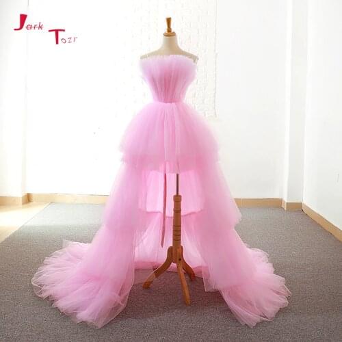 Jark Tozr Custom Made High Low Prom Dresses Vestido De Festa Alibaba China Pink Formal Gowns Ballkleider
