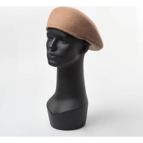 King Wheat Autumn Winter Simple Wool Felt Women Beret New High Quality Arder Cap Fashion Keep Warm Outdoor Travel Casual Men Hat