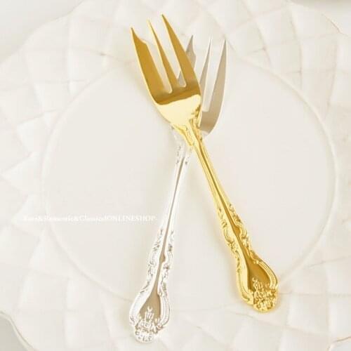 Classic cake/tea fork cutlery gold plated silver plated made in Japan dessert/cake fork