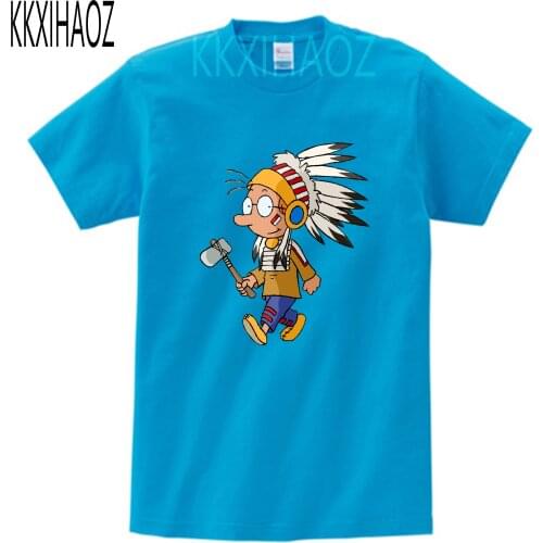 Boys' Short Sleeve Summer 2021 New Fashion Childrens Wear Boy Middle and Big Boy Top Half Sleeve Pure Cotton Kids Clothes