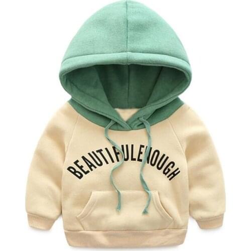 HOT 2020 autumn Winter Kids Thick cotton Coat Fashion sweatshirts Baby Boys girl Outerwear Warm clothes With cashmere hoodies