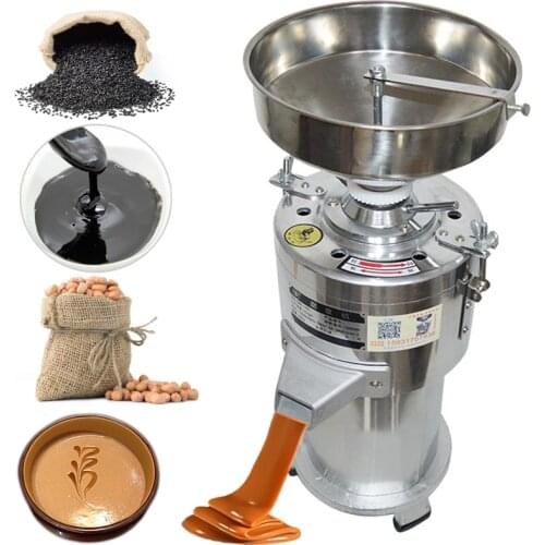 Sesame Peanut Butter Machine Tahini Machine Multifunction Commercial Home 1100W 15kg/H Soy Almond Nut Butter Making Machine