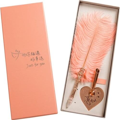 Feather Pen Set Creative Xinqite Gift Feather Pen Gift Box Kawaii Office Supplies Ballpoint Pens