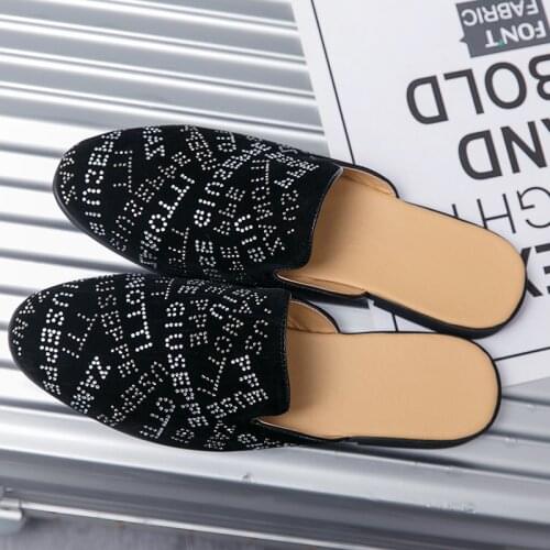 Affordable mens shoes summer casual slippers sandals mens half length shoes antiskid mens casual shoes flat shoes slippers AP