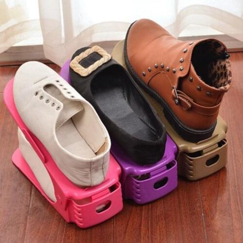 New Simple Creative Plastic Shoes Rack Organizer Space-Saving Storage Adjustable Durable Shoe Rack Save Space Home
