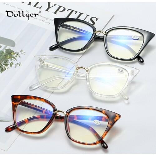 Dollage Reading Glasses womenanti Blue Light Blocking Retro Clear Lens Presbyopic Glasses Female Reader Eyewear +1 1.5 2.0 3.0