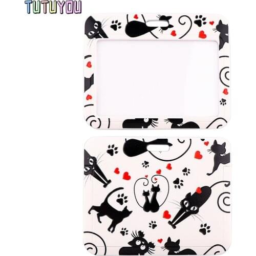 PC3170 Black Cat Neck Strap Lanyard For Keys ID Card Gym Mobile Phone Straps USB Badge Holder DIY Hang Rope Lariat Lanyard