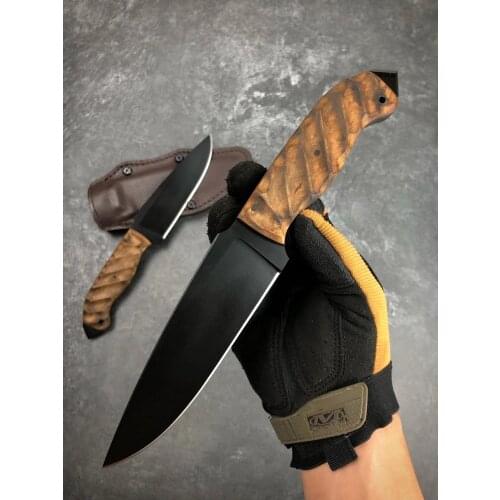 Hot Fixed Blade Knife Stonewashed A2 Blade Black G10 Handle Hunting Camp Survival Tactical Straight Knives Outdoor Tools