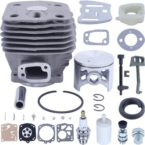 54mm Cylinder Piston Kit for Husqvarna 288XP 181 281 288 Chainsaw 503506301 Intake Manifold Decompression Valve Choke Rod Chain