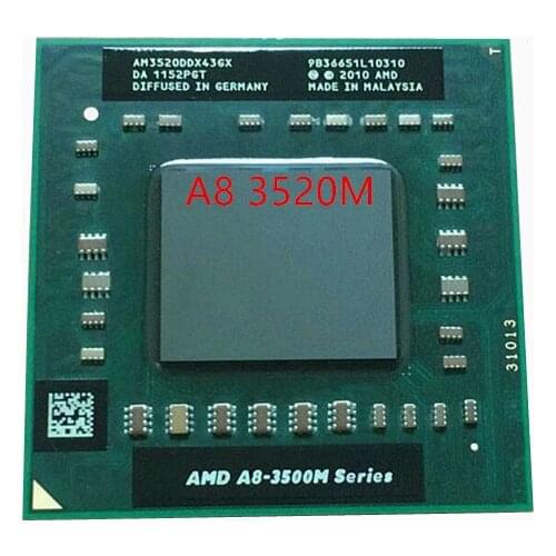Free Shipping CPULaptop CPU A8-3520M AM3520DDX43GX Dual Core 1.7GHz 6M LGA 775 SLB4E scrattered pieces