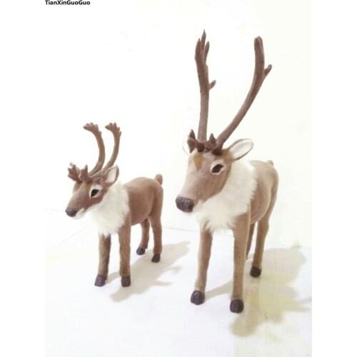 Polyethylene& fur christmas deer toy simulation reindeer handicraft,prop,home Decoration,Xmas gift b2916