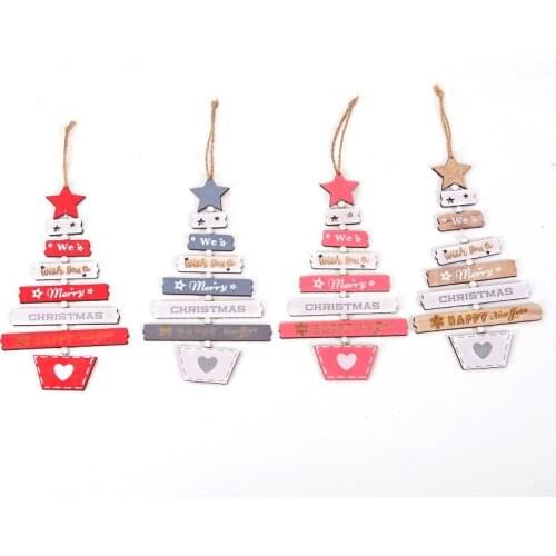 Adornos Navidad 2021 Natal Christmas Tree Decoration Wooden Christmas Drop Qrnament