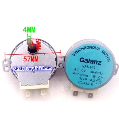 Brand new SM-16T AC synchronous motor 30V 3W D shaft 5~6RPM 30~36RPM for microwaves