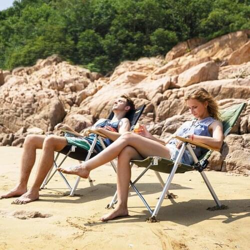 Outdoor Aluminum Alloy Recliner Folding Lunch Break Siesta Chair Portable Camping Beach Chair Fishing Sketch Leisure Chair