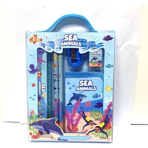 All In One Stationery Sets For Girls Unicorn Christmas Gifts Pocket Included Wallet Purse Pencils Sharpener Eraser Ruller 6-In-1