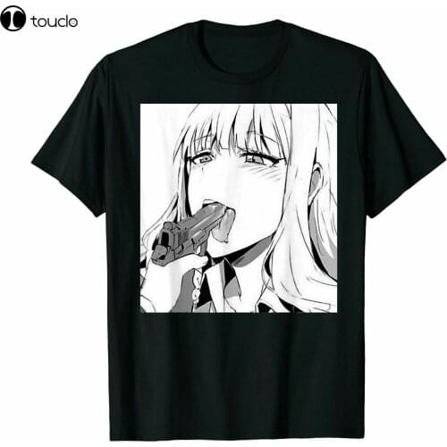 Lewd Anime Girl Ecchi Otaku Waifu Japanese T-Shirts Cotton