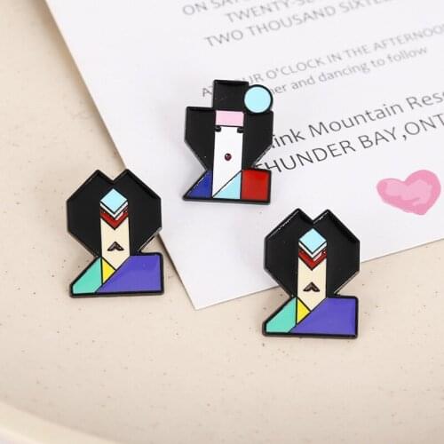 Japanese folk costumes, mosaic metal alloy brooches, DIY decorative backpack, gifts for classmates, decorative accessories