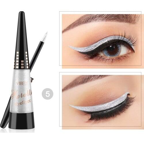 6 Colors Liquid Eyeliner Pencil Pearlescent Waterproof Quick Dry Eye Liner Pen Women Makeup Diamond Shiny Eyes Cosmetics TSLM1