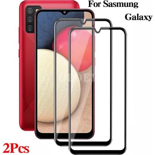 2Pcs Front Film Tempered Glass For Samsung Galaxy A02S A 0 2s 2 02 02s A02 s Screen Protector Protective Film For Samsung A01 9H