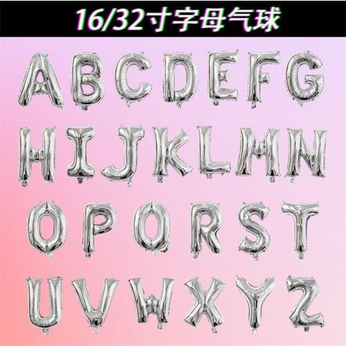 50Pcs Letter Aluminum Film Balloon Set Colorful Birthday Party Wedding Decoration Anniversary Globals Baby Shower Decorations